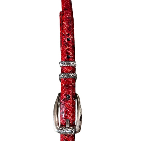 Brighton Red Snake Belt - Picture 3 of 4